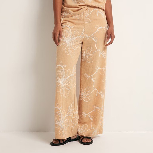 Pantalón lino puff Beige de Sfera

