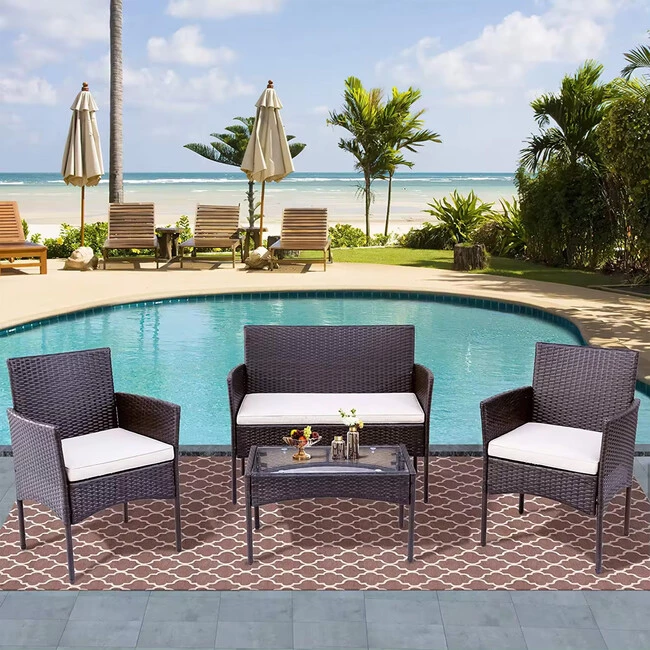 Set 4 Piezas Muebles Exterior Allinlife Chollo Miravia