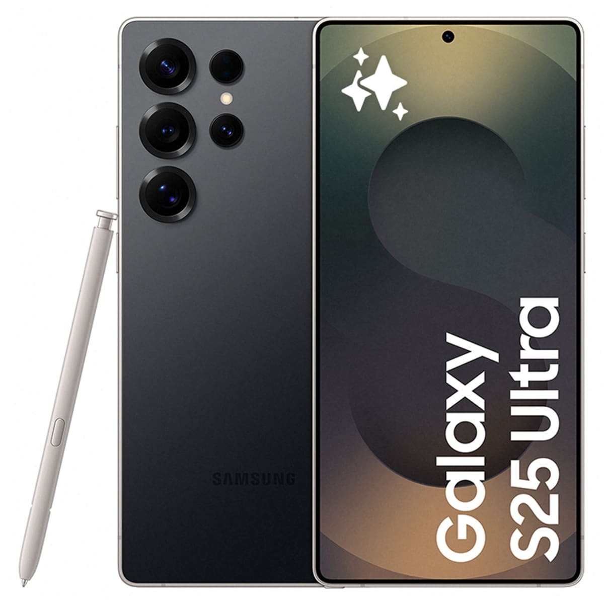 Mobile - Samsung Galaxy S25 Ultra, Titanium Black, 512 GB, 12 GB RAM, 6.9" WQHD+, Snapdragon 8, 5000 mAh, Android 15