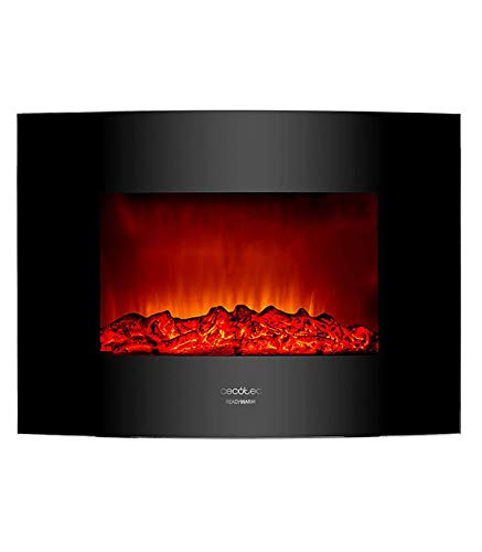 Cecotec 5365 - Chimenea electrica Decorativa de Pared Ready Warm 2200 Curved Flames