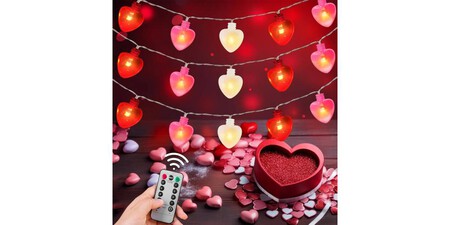 guirnalda luces LED corazón