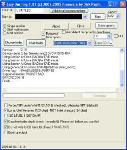 Easyburning, grabador de cd´s y dvd gratuito para Windows