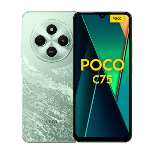 Xiaomi Poco C75 - Smartphone de 6+128GB, Pantalla inmersiva de 6.88” 120Hz, MediaTek Helio G81-Ultra, cámara Dual de 50MP IA, 5160 mAh, Carga rápida de 18W, NFC, Verde (Versión ES)