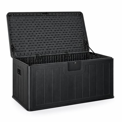 Baúl exterior almacenaje de resina impermeable multiusos 