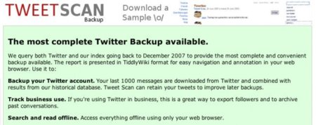 Almacena tus tweets con Tweet Scan