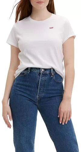 Levi's Perfect Tee, T-Shirt para Mujer, Blanco, L