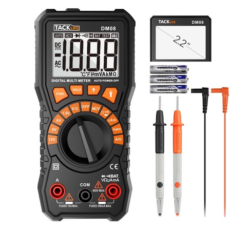 Cupón de 5 euros de descuento en el multimetro digital Tacklife DM08 en Amazon: aplicándolo se queda en 11,99 euros