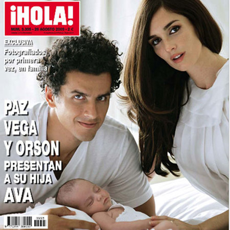 Paz Vega y Orson Salazar presentan a su hija en ¡Hola!
