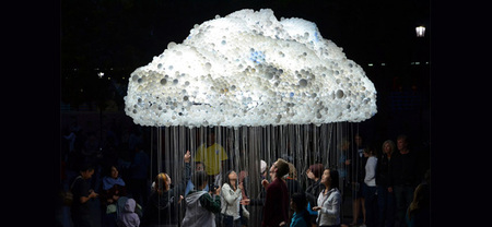 Una nube de luz interactiva