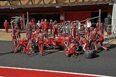 Ferrari se quedó sola en el Circuit de Catalunya
