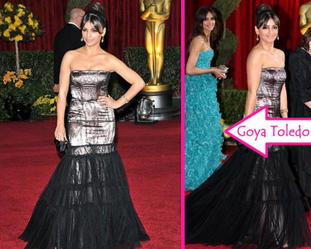 Mónica Cruz y Goya Toledo acompañaron a Pe en los Oscars
