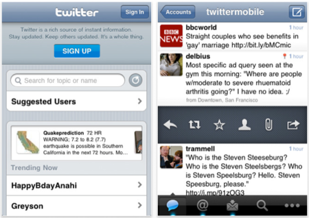 Twitter activa las notificaciones en su cliente de iOS