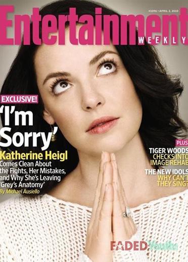 Katherine Heigl clama el perdón en EW