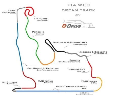 Un circuito de ensueño, el equipo G-Drive del mundial de resistencia lo imagina así.