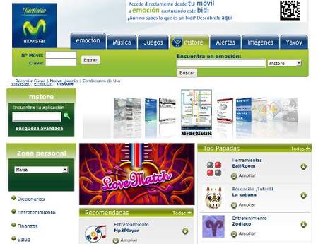 mstore, la tienda de aplicaciones de Movistar
