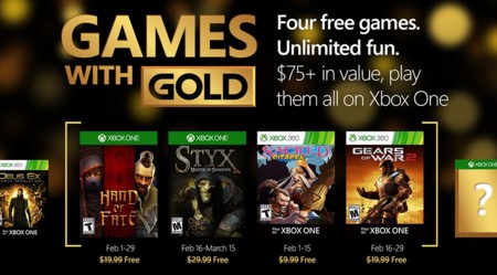 Gears of War 2 lidera los juegos de Games With Gold de febrero