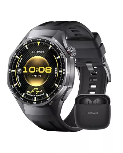 HUAWEI Watch GT 6 Pro 46mm Negro GPS Smartwatch+FreeBuds SE 3 Negro, 1.47''AMOLED Pantalla Táctil, hasta 21 Días de Autonomía, Ciclismo Nivel Profesional, NFC, iOS Android Compatible, Análisis ECG