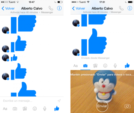 Facebook Messenger 6.0 para iPhone abre vía para los 'me gusta' gigantes
