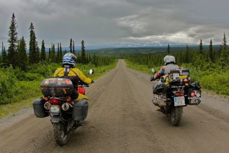 América en Moto. Alaska. Denaly Highway.