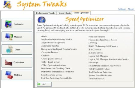 System Tweaks, interesante herramienta de mantenimiento del sistema