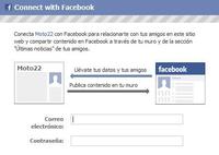 Usa Facebook para conectarte a Moto22