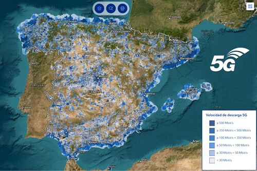El mapa de cobertura 5G más preciso de España