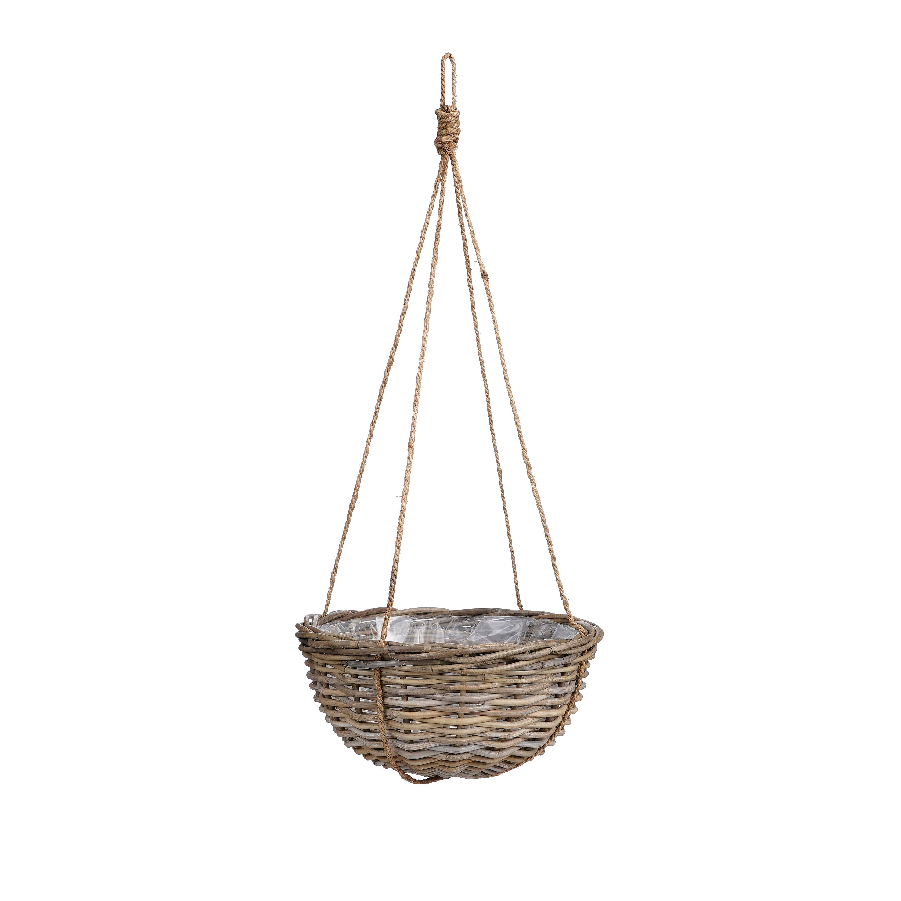 Cesto colgante Marcia natural gris 22x50cm
