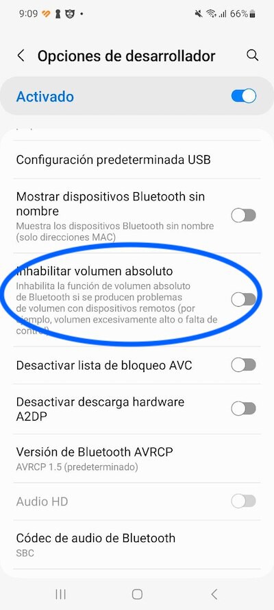 Samsung Volumen Absoluto