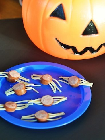 Sabrosas arañas como menú de Halloween