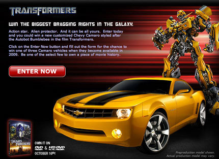Gana uno de los tres Chevrolet Camaro Bumblebee