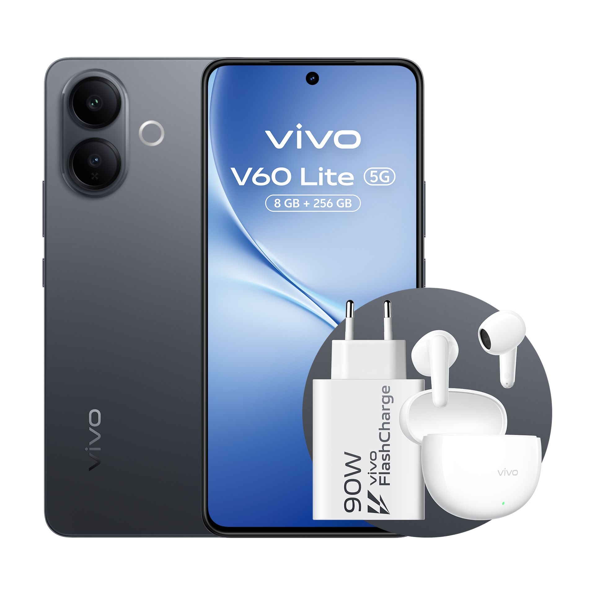 Aún más capaz, la versión 12+512 GB del vivo V60 Lite 5G proporciona un rendimiento fuera de lo normal para su precio y espacio para todos tus juegos, fotos o vídeos.