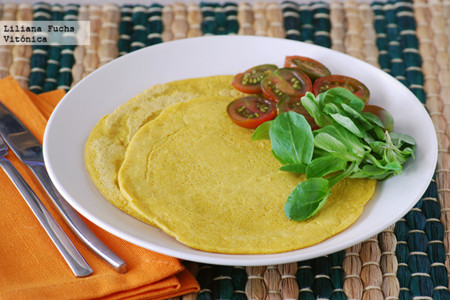 Tortillas veganas de harina de garbanzos. Receta saludable