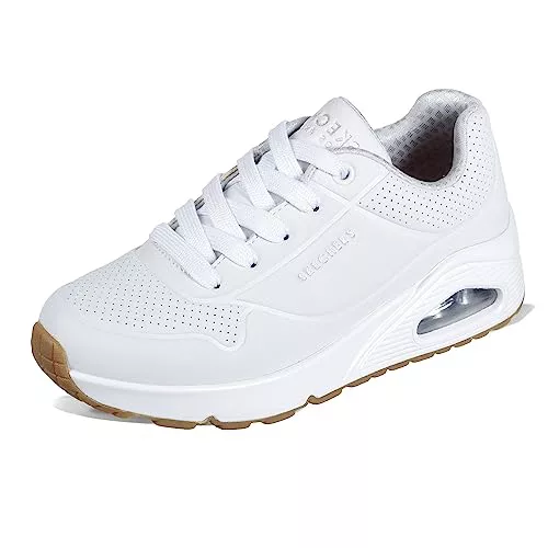 Skechers Uno Stand On Air, Zapatillas Niños, White Synthetic Trim, 36 EU