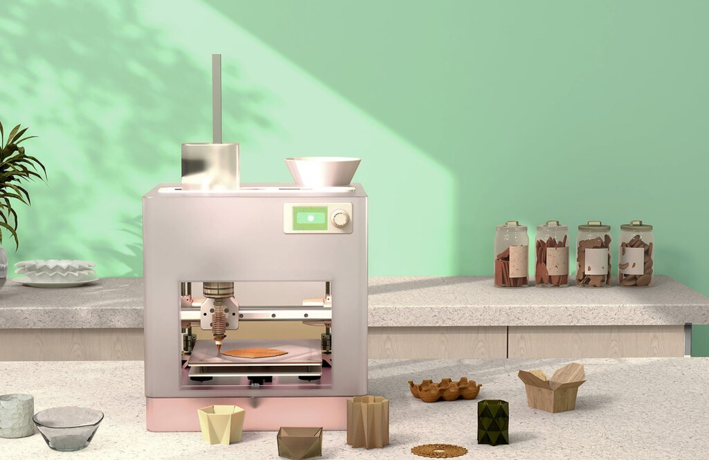 Parece increíble, pero han inventado una impresora 3D que utiliza los desperdicios de comida para crear objetos útiles 
