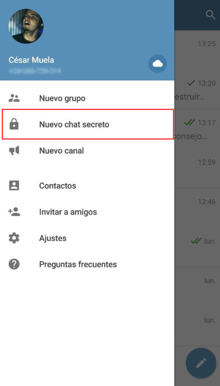 Chat Secreto Telegram