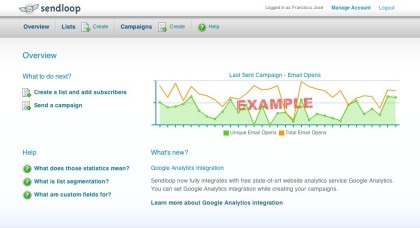 Sendloop, otra herramienta de mailing a través de la web