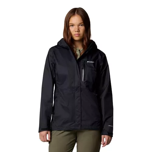 Columbia Pouring Adventure 3 Jacket, Chaqueta impermeable para la lluvia Mujer, Black Old, M