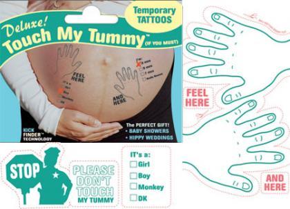 Un divertido tatuaje temporal para la panza