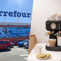Carrefour deja a precio de liquidación esta cafetera semiautomática que incluye depósito de leche
