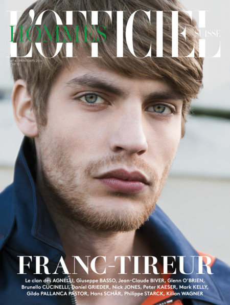 Baptiste Radaufe en portada de la edición suiza de la revista L´Officiel Hommes