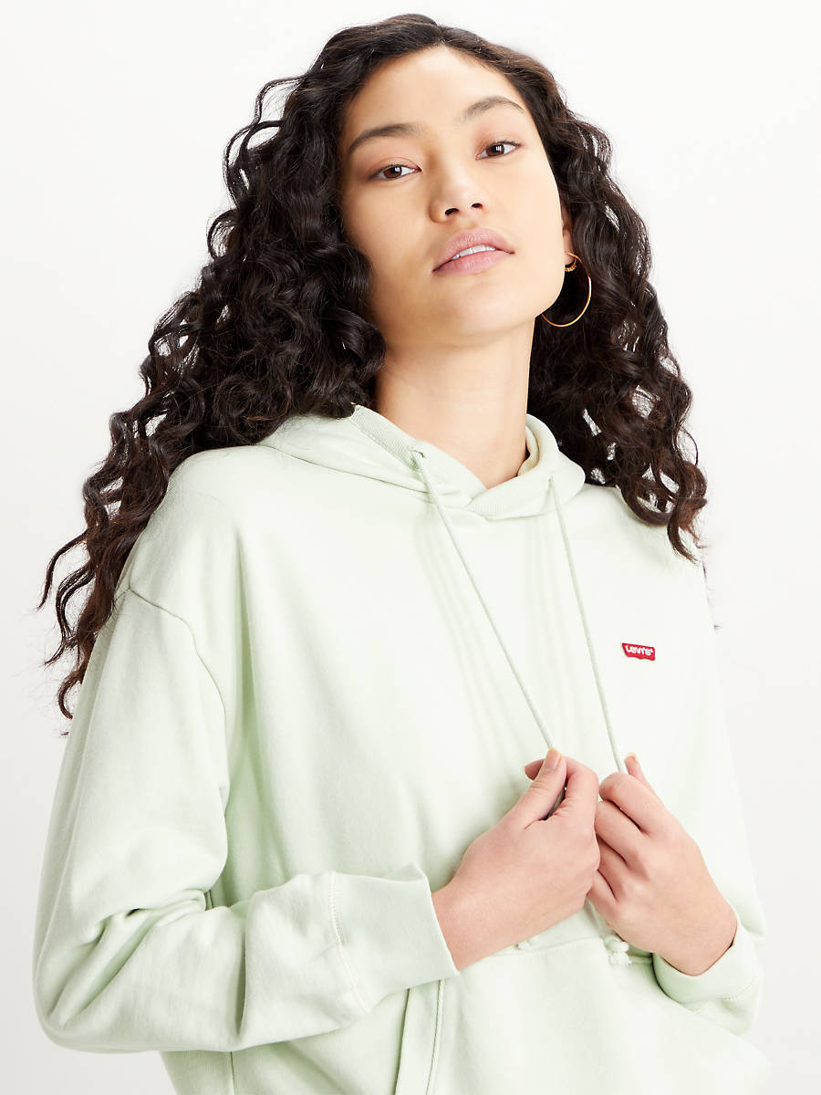 Sudadera verde menta con capucha