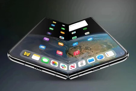 Render conceptual del iPhone plegable