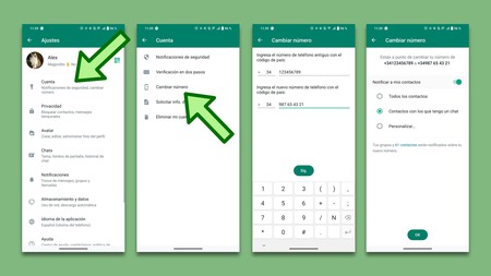 Cambiar Numero whatsapp