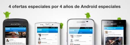 Tuenti celebra el aniversario de Android con rebajas especiales en cuatro terminales