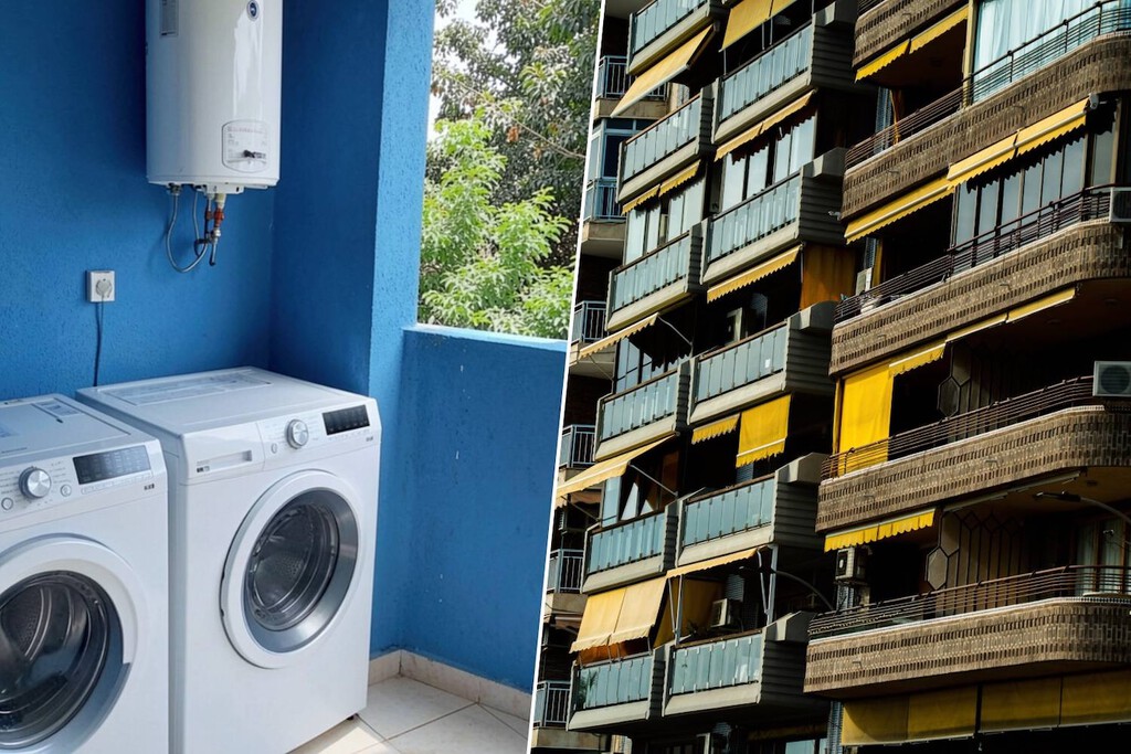 Tener una lavadora en el balcón te puede salir muy caro: hasta 3.000 euros de multa según el ruido y la instalación