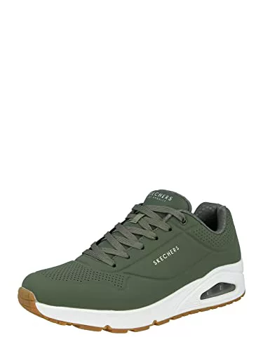 Skechers Uno Stand On Air, Zapatillas Hombre, Olive White Gum, 43 EU