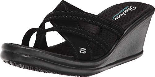 Skechers Rumblers-Young At Heart, Sandalias Mujer, Black, 35 EU