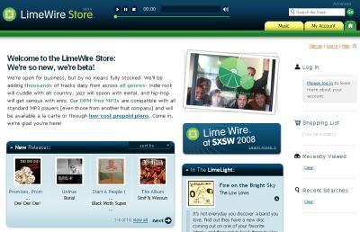 LimeWire Store, música sin DRM