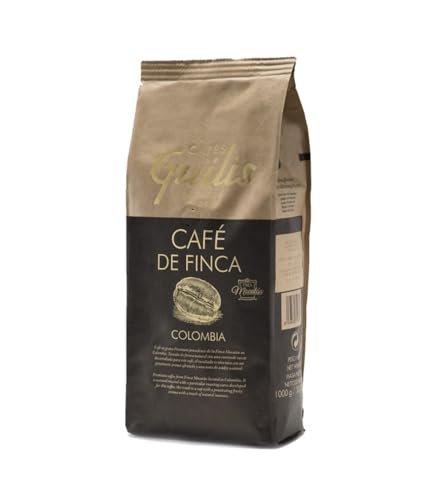 CAFES GUILIS DESDE 1928 AMANTES DEL CAFE - Café Colombiano en Grano 100% Arábica - Tueste Natural - Finca Mocatán Colombia - 1kg