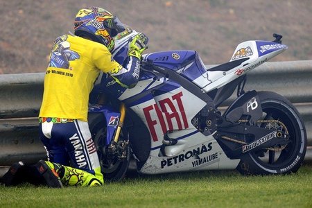 Valentino se despide de su querida Yamaha